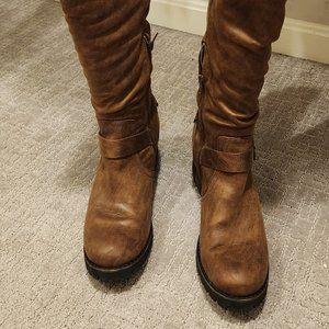 Crown Vintage Chelie Tall Brown Leather Boots - Sz 11